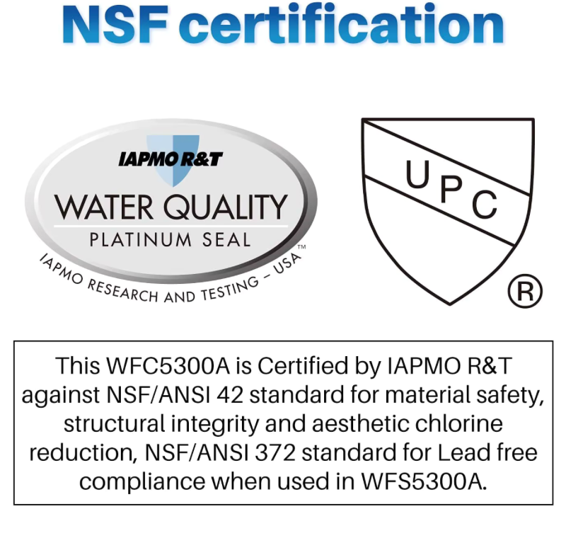 Certified Drinking Water Filtration System